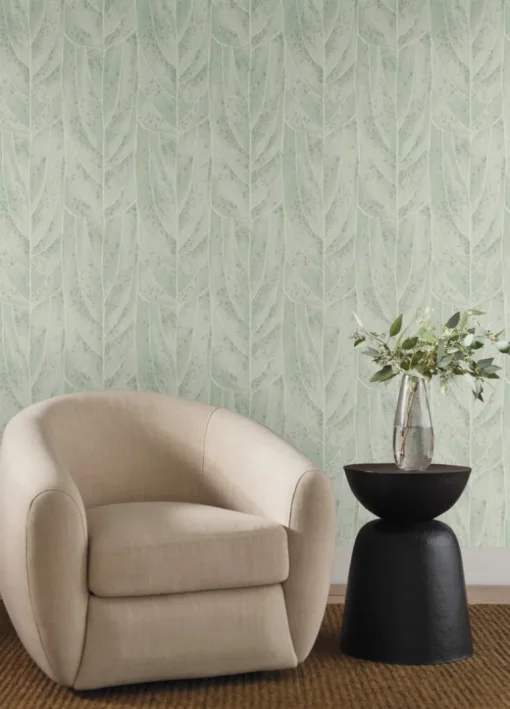 Candice Olson Natural Discovery Dicot Leaf Wallpaper - Spa