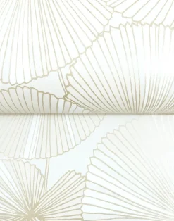 Candice Olson Natural Discovery Layered Lily Pads Wallpaper - White