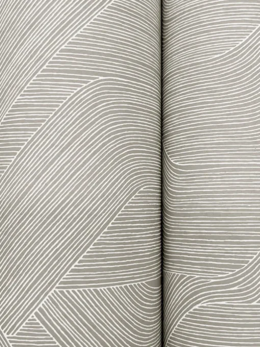 Candice Olson Natural Discovery Fine Line Geometric Wallpaper - Grey