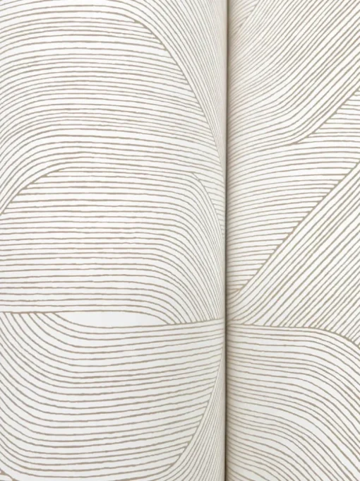 Candice Olson Natural Discovery Fine Line Geometric Wallpaper - Taupe