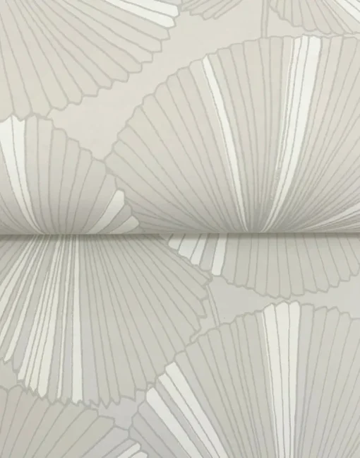 Candice Olson Natural Discovery Layered Lily Pads Wallpaper - Grey
