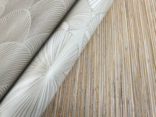 Candice Olson Natural Discovery Metallic Scallop Wallpaper - Beige
