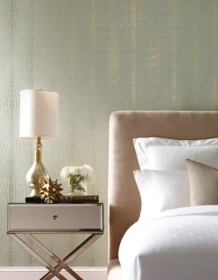 Candice Olson Natural Splendor Radiant Wallpaper - Teal & Gold