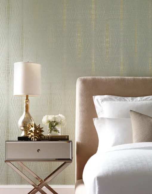 Candice Olson Natural Splendor Radiant Wallpaper - Teal & Gold