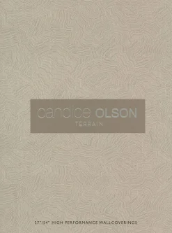 Candice Olson Terrain Tuck Stripe Wallpaper - Blue Gray