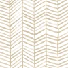 CatCoq Herringbone Peel & Stick Wallpaper - Tan & White