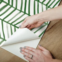CatCoq Herringbone Peel & Stick Wallpaper - Green