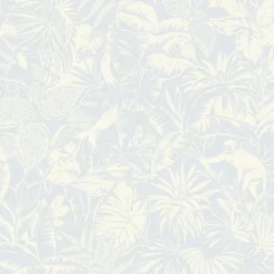 Chesapeake Blue Heron Corcovado Jungle Jamboree Wallpaper - Light Blue