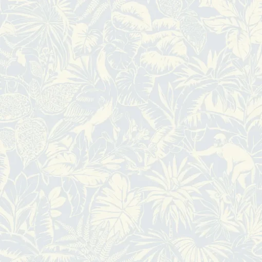 Chesapeake Blue Heron Corcovado Jungle Jamboree Wallpaper - Light Blue