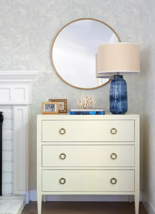Chesapeake Blue Heron Corcovado Jungle Jamboree Wallpaper - Light Blue