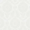 Chesapeake Blue Heron Helm Damask Floral Medallion Wallpaper - White