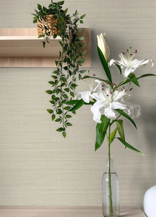 Chesapeake Blue Heron Spinnaker Netting Wallpaper - Light Grey