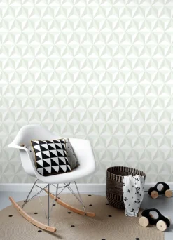 Chesapeake Fable Adella Geometric Wallpaper - Sage
