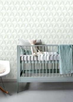 Chesapeake Fable Adella Geometric Wallpaper - Sage