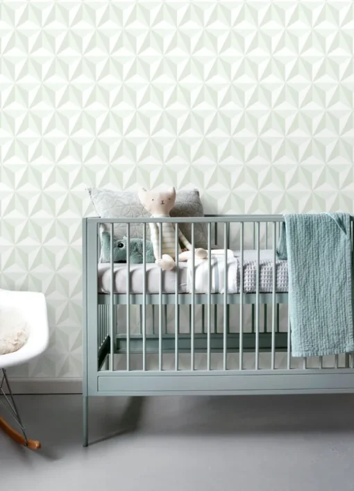 Chesapeake Fable Adella Geometric Wallpaper - Sage