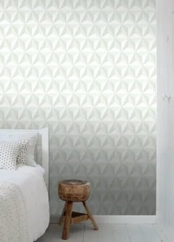 Chesapeake Fable Adella Geometric Wallpaper - Sage
