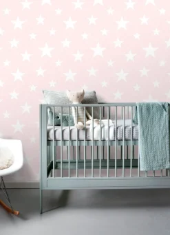 Chesapeake Fable Amira Stars Wallpaper - Pink