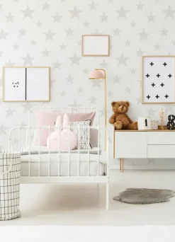 Chesapeake Fable Amira Stars Wallpaper - Cream