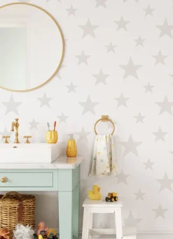 Chesapeake Fable Amira Stars Wallpaper - Cream