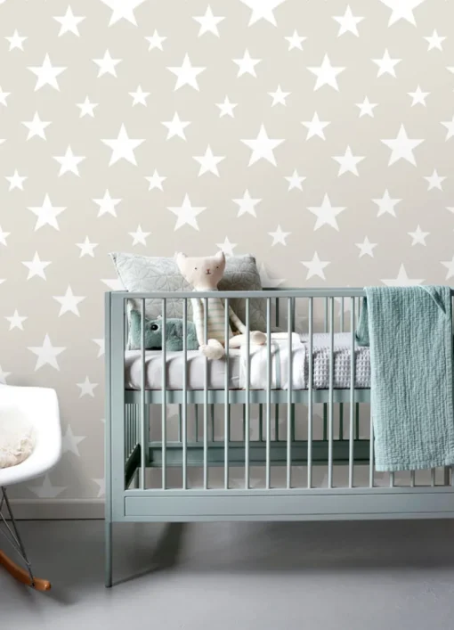 Chesapeake Fable Amira Stars Wallpaper - Taupe