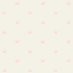Chesapeake Fable Bea Crowns Wallpaper - Light Pink
