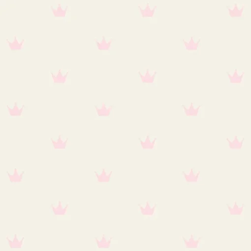 Chesapeake Fable Bea Crowns Wallpaper - Light Pink