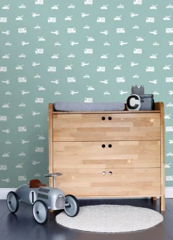 Chesapeake Fable Briony Vehicles Wallpaper - Blue