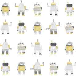 Chesapeake Fable Callum Robots Wallpaper - Gold