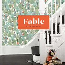 Chesapeake Fable Elio Wood Wallpaper - White
