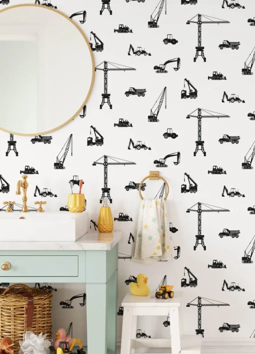 Chesapeake Fable Eowyn Cranes Wallpaper - Black