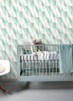 Chesapeake Fable Inez Geometric Wallpaper - Teal