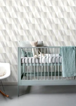Chesapeake Fable Inez Geometric Wallpaper - Neutral
