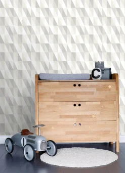 Chesapeake Fable Inez Geometric Wallpaper - Neutral