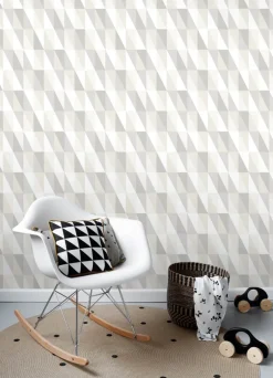 Chesapeake Fable Inez Geometric Wallpaper - Neutral