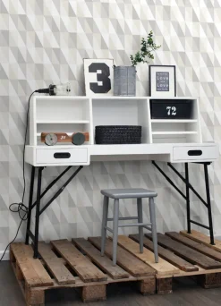 Chesapeake Fable Inez Geometric Wallpaper - Neutral