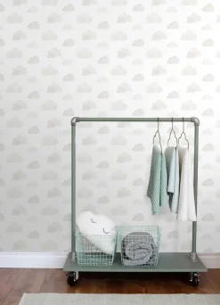 Chesapeake Fable Irie Clouds Wallpaper - Grey