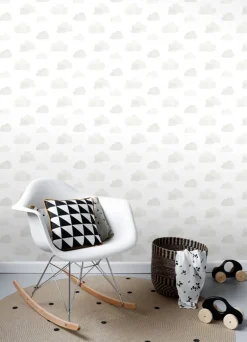 Chesapeake Fable Irie Clouds Wallpaper - Grey