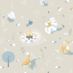 Chesapeake Fable Jesper Campfire Wallpaper - Beige