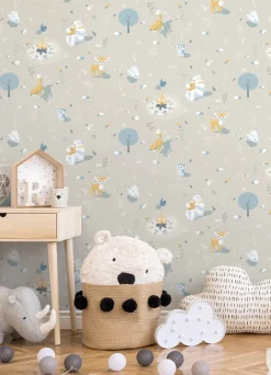 Chesapeake Fable Jesper Campfire Wallpaper - Beige