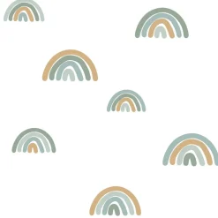 Chesapeake Fable Joss Rainbow Wallpaper - Teal