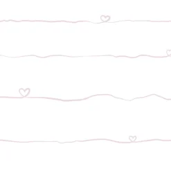 Chesapeake Fable Love and Hearts Script Wallpaper - Pink