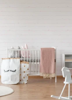 Chesapeake Fable Love and Hearts Script Wallpaper - Pink