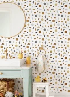 Chesapeake Fable Marilee Circles Wallpaper - Neutral