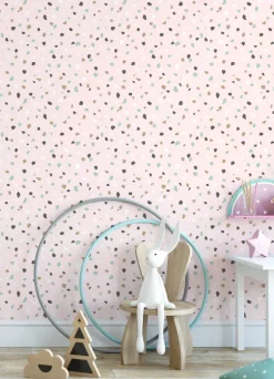 Chesapeake Fable Ona Terrazzo Wallpaper - Pink