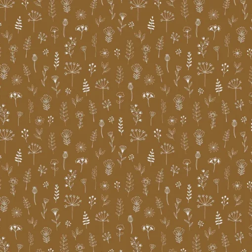 Chesapeake Fable Tatula Floral Wallpaper - Chestnut