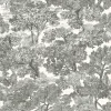 Chesapeake Farmhouse Spinney Toile Wallpaper - Black