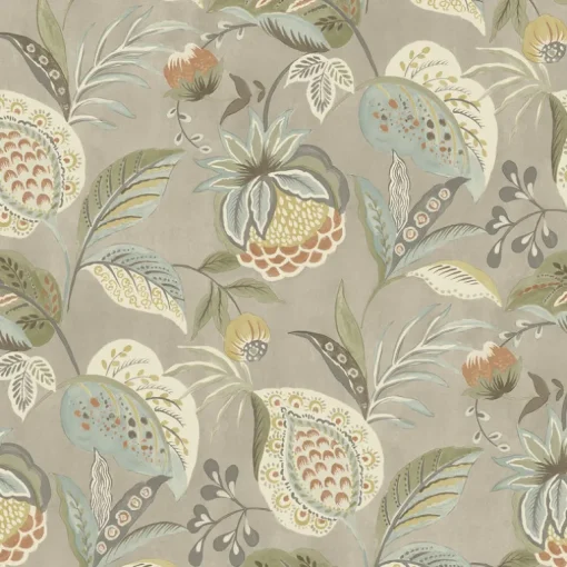 Chesapeake Kinfolk Bohemian Jacobean Wallpaper - Taupe