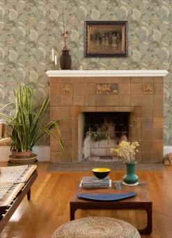 Chesapeake Kinfolk Bohemian Jacobean Wallpaper - Taupe