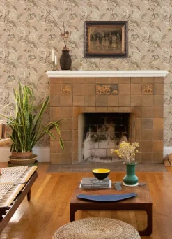 Chesapeake Kinfolk Bohemian Jacobean Wallpaper - Blush