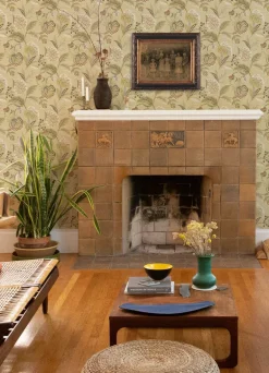 Chesapeake Kinfolk Bohemian Jacobean Wallpaper - Mustard